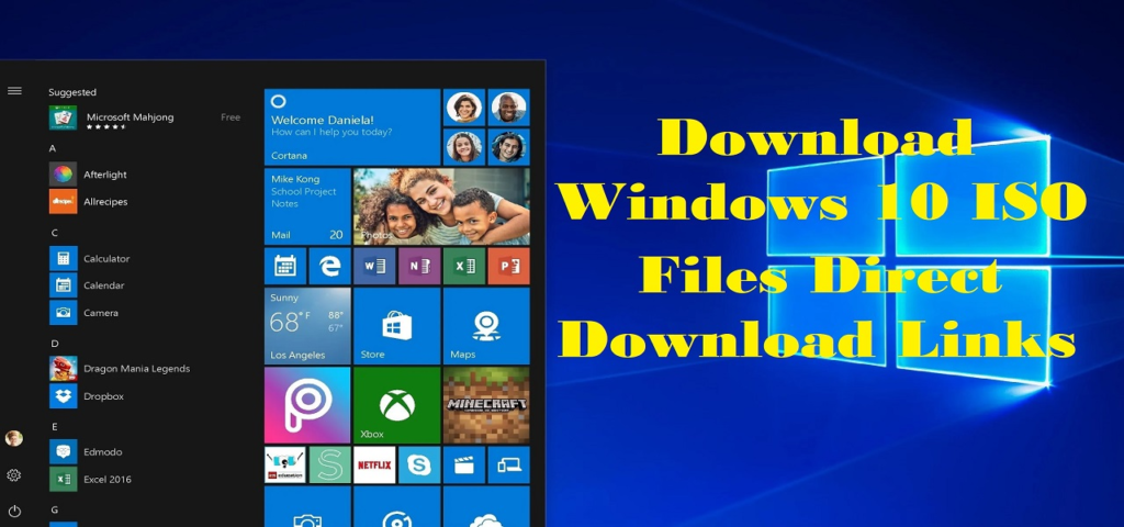 Download Windows 10 ISO Files