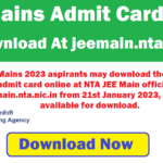 JEE Mains Admit Card