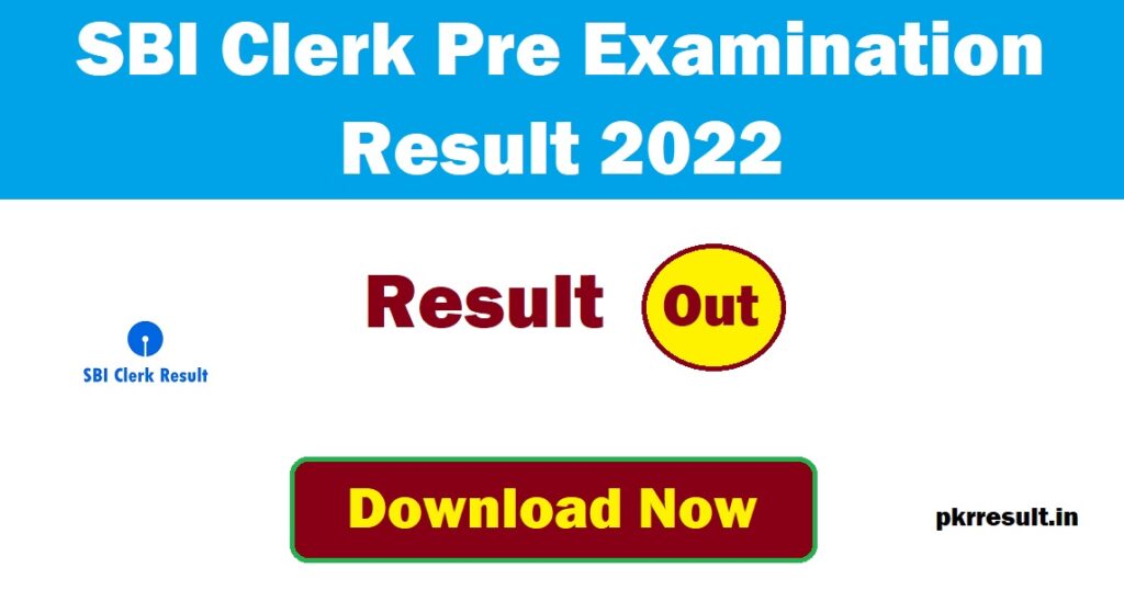 SBI Clerk Pre Examination Result